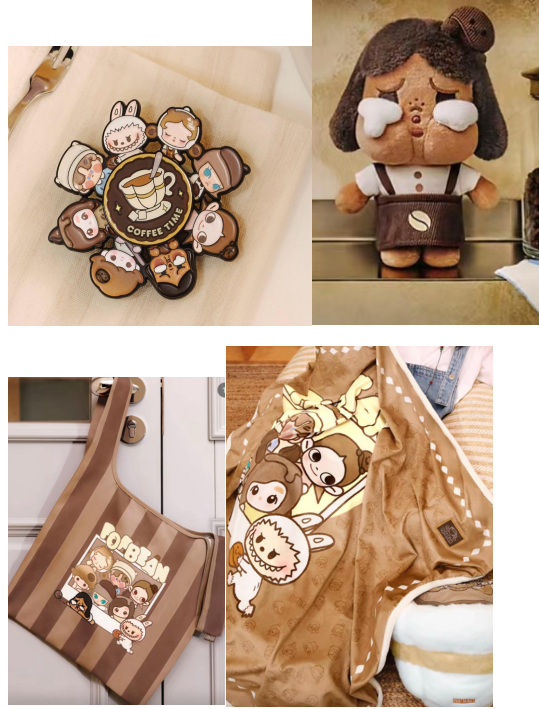 POP Mart Coffee Factory Series (plush toy, candle, fridge magnet)