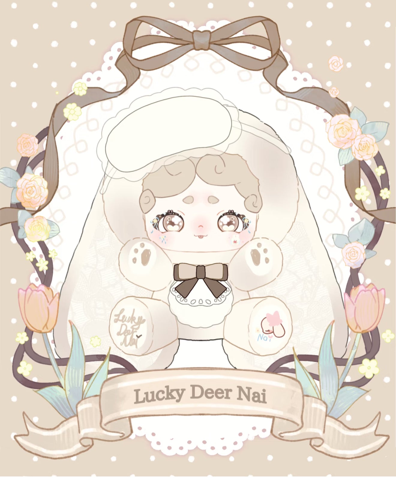 Lucky Deer Nai Sweet Tea Rabbit Sreies Plush 600%-pre order