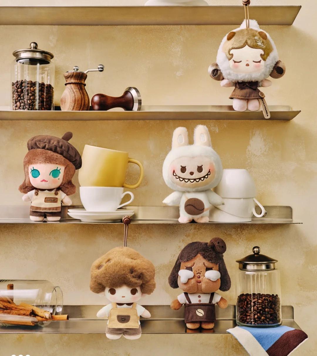 POP Mart Coffee Factory Series (plush toy, candle, fridge magnet)