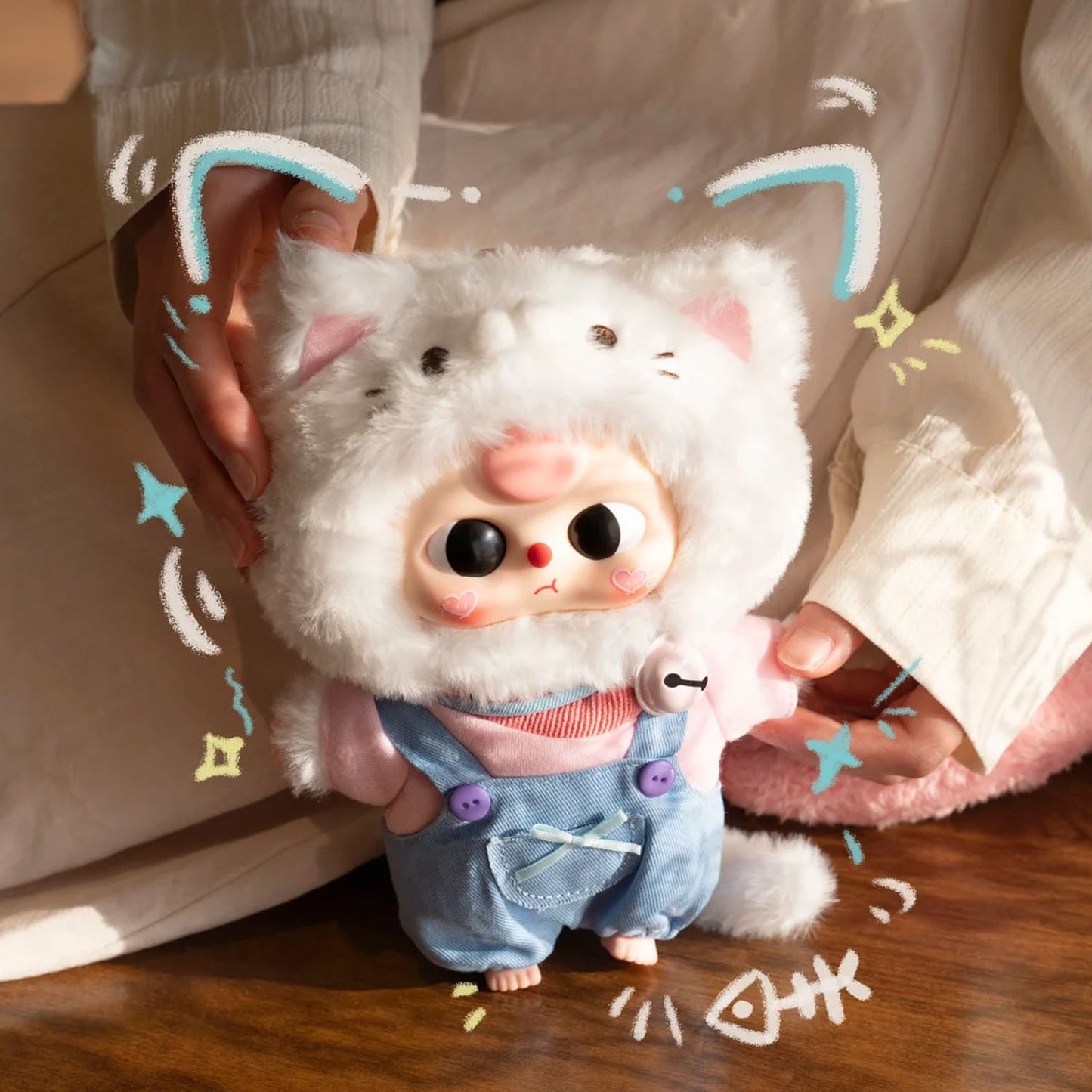 Baby Three Cat Wardrobe Series Plush Dolls