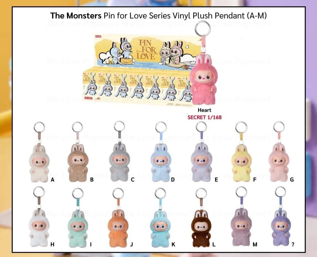 LABUBU V4 Mini Plush Keychain - Heart Code Series