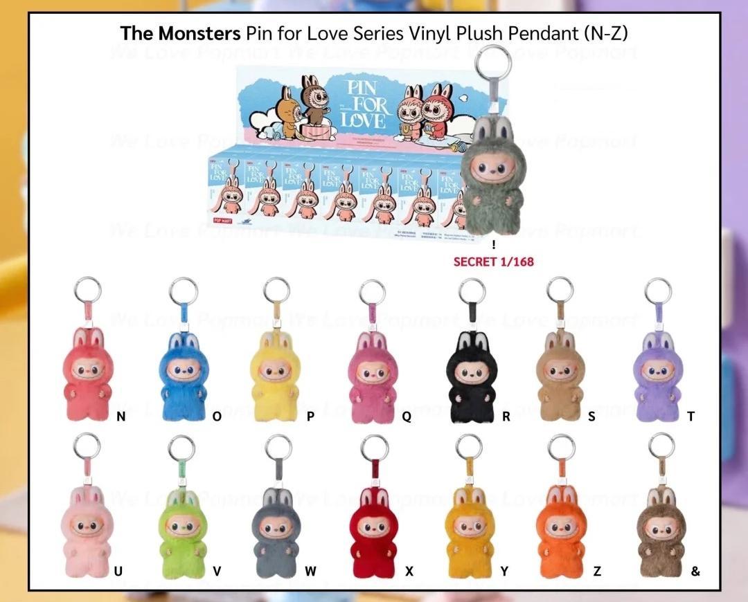 LABUBU V4 Mini Plush Keychain - Heart Code Series