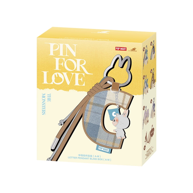 THE MONSTERS LABUBU Pin For Love Series - Letter Pendant Blind Box(A-M and N-Z)