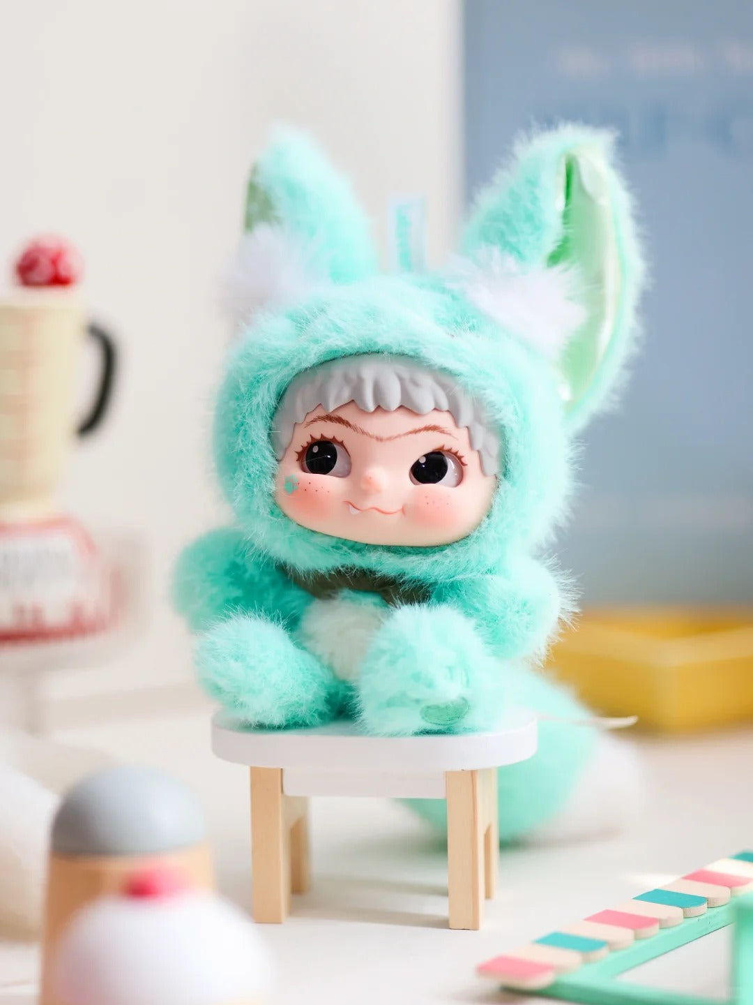 wakuku fox&bunny trick or treat series plush