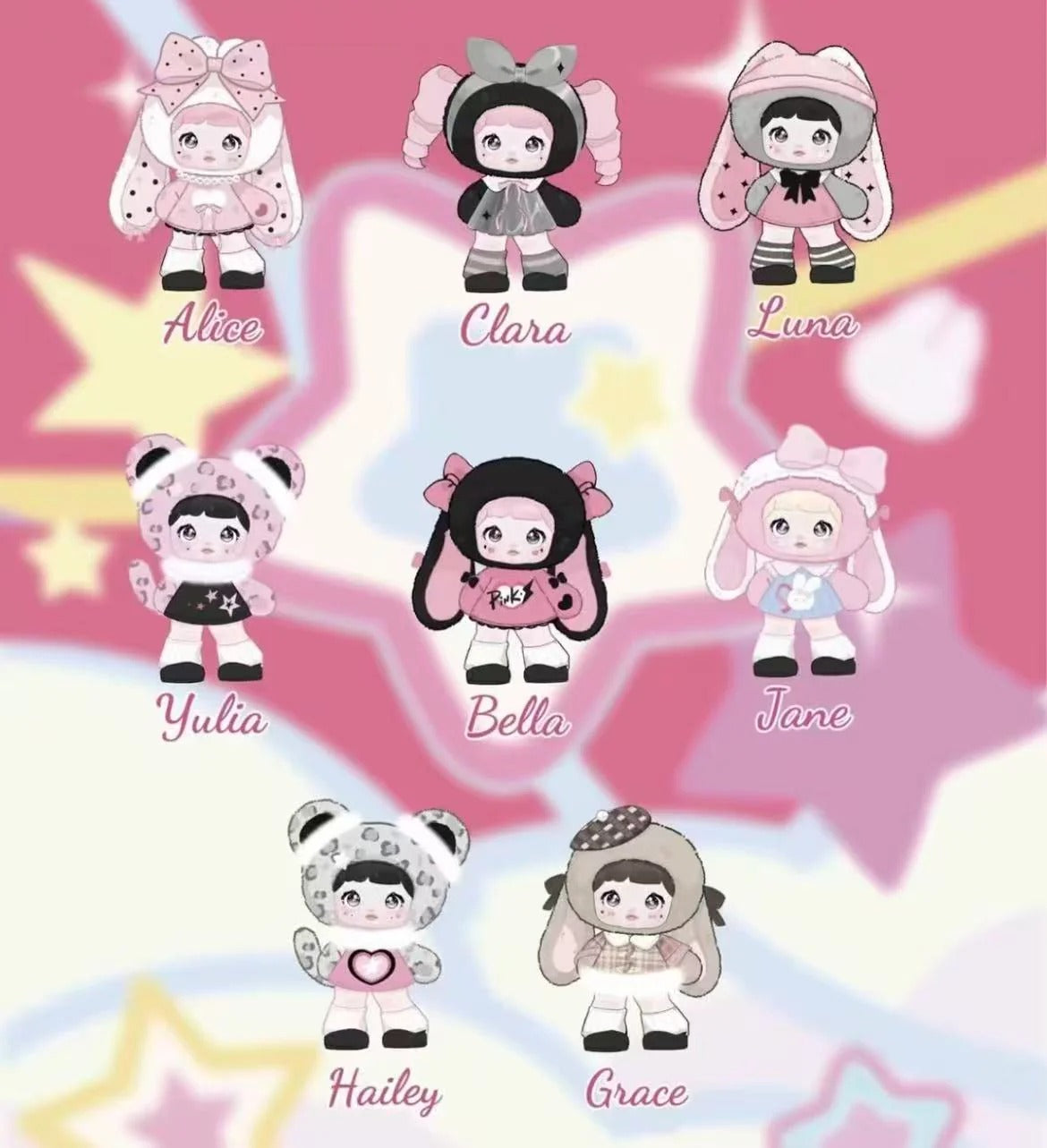 Nommi Pink Positive Energy Plush Keychain Blind Box (Pre-order)