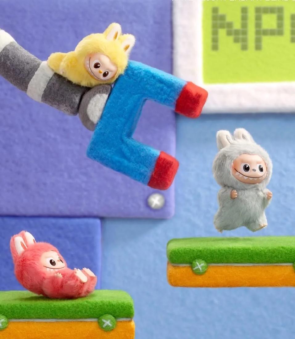 LABUBU V4 Mini Plush Keychain - Heart Code Series