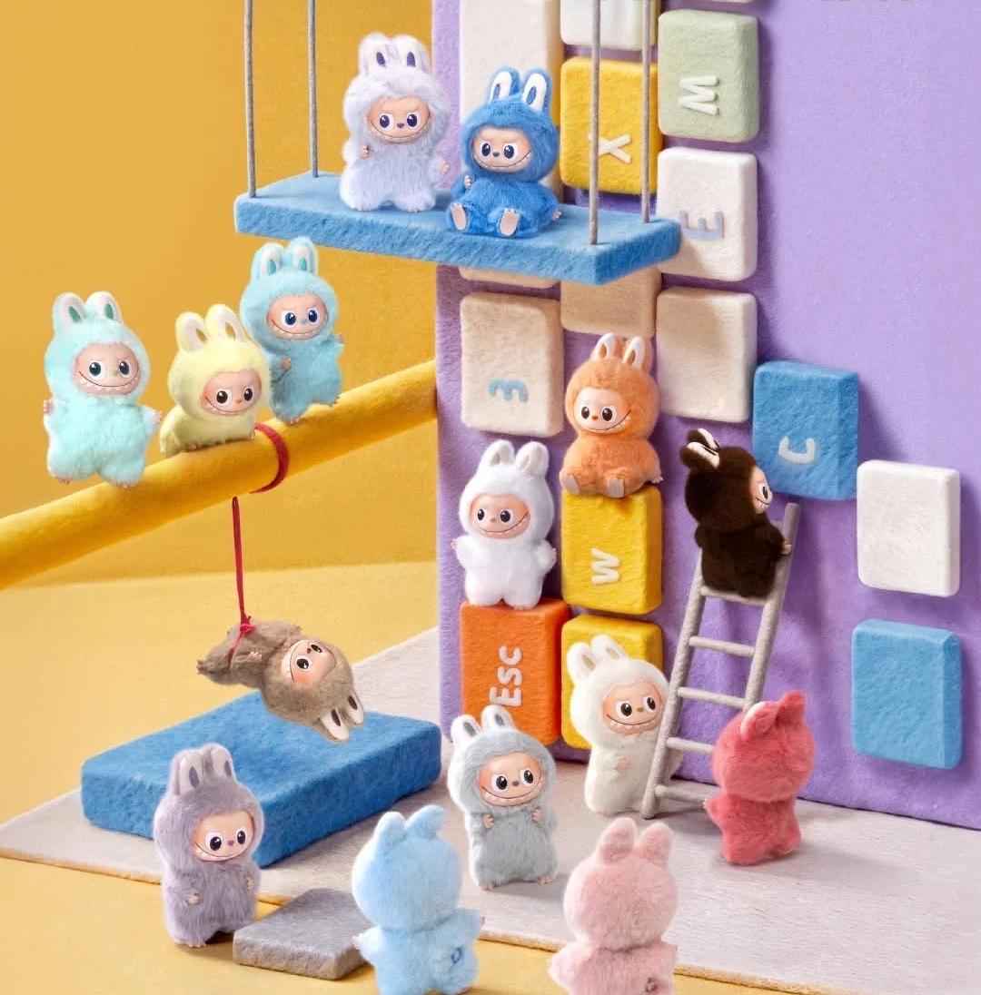 LABUBU V4 Mini Plush Keychain - Heart Code Series