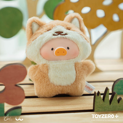 LULU the piggy animal party puppet show Pvc face plush keychain