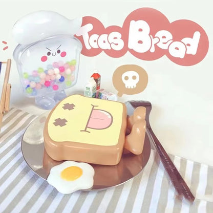 Toast Bread Bake Small Pieces of Bread Series PVC Figures