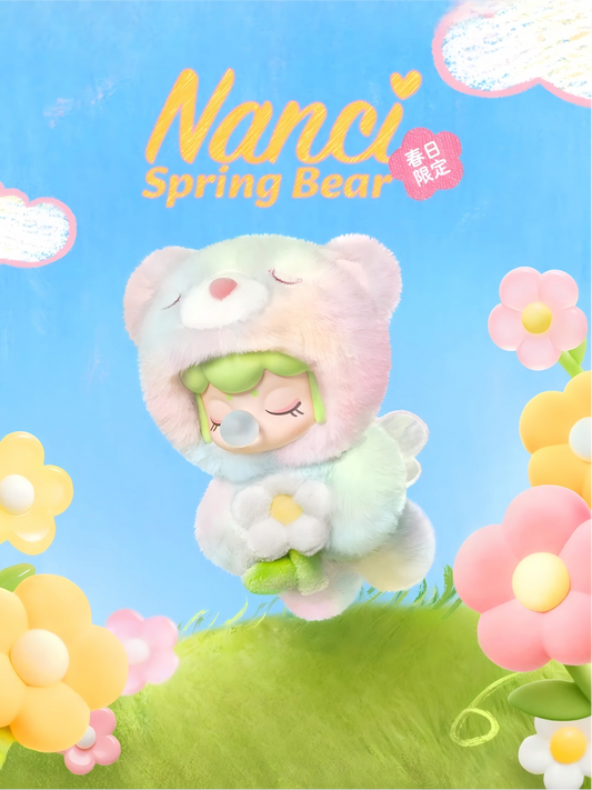 Nanci Spring Bear Plush Hanging Card