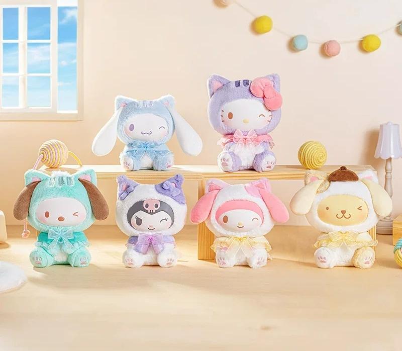 Sanrio characters play with kittens series plush pendant