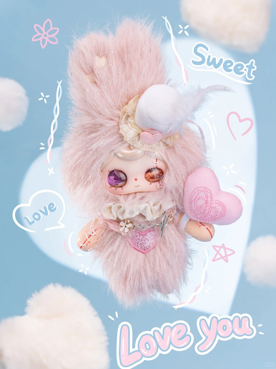Yuna Valentine's Day Plush Keychain Pendant
