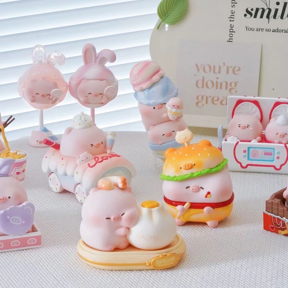 TIAN BAO Piggy Animal market Calorie Refill Station Series dolls