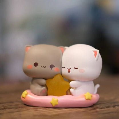 Mitao Cat Series 04 Peach Cat  in Love PVC Figures