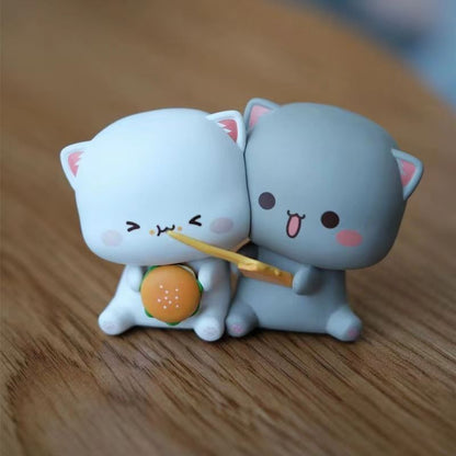 Mitao Cat Series 04 Peach Cat  in Love PVC Figures