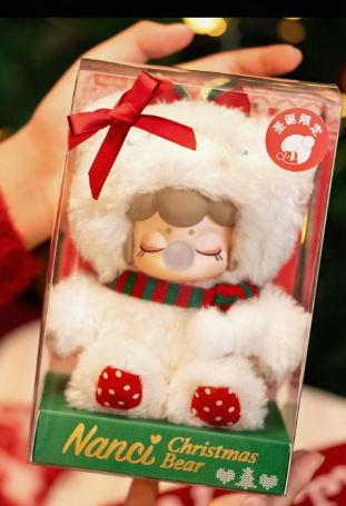 Nanci Christmas Bear Plush Keychain Card