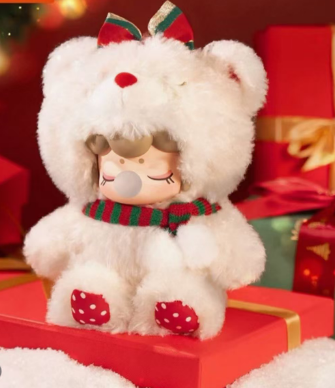 Nanci Christmas Bear Plush Keychain Card