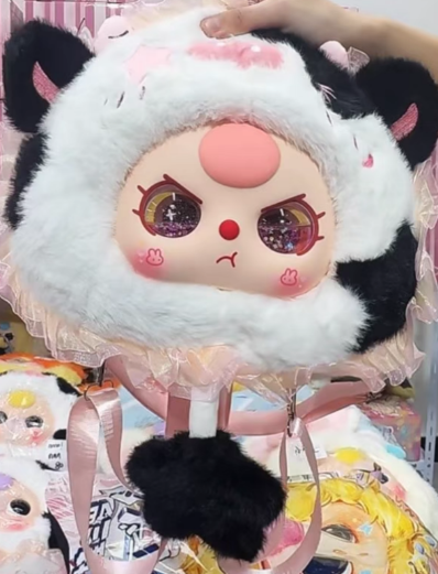 Baby Three Year Old Fairy Tale Big Head Plush Bag（Various eyes and facial expressions）