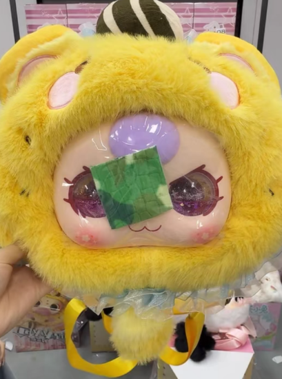 Baby Three Year Old Fairy Tale Big Head Plush Bag（Various eyes and facial expressions）