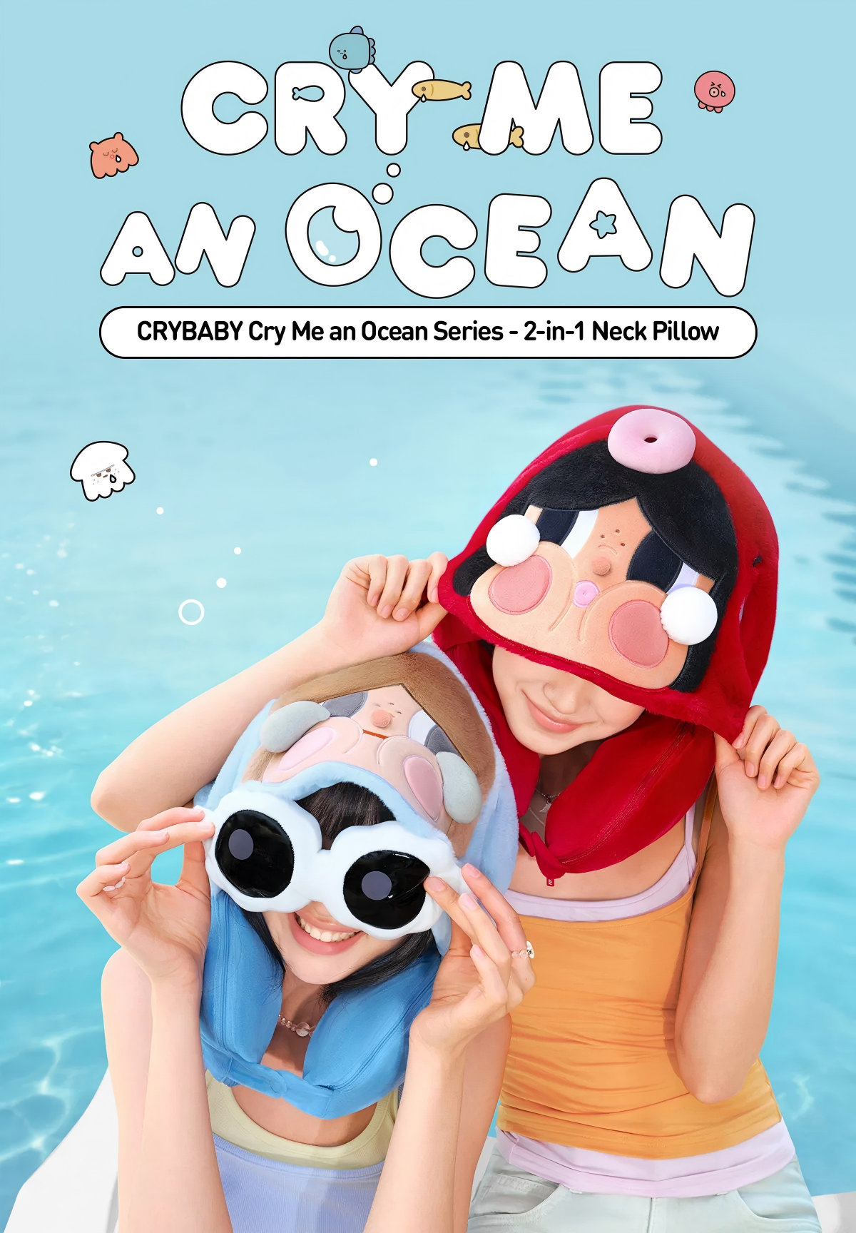 CRYBABY Cry Me an Ocean Series - 2-in-1 Neck Pillow