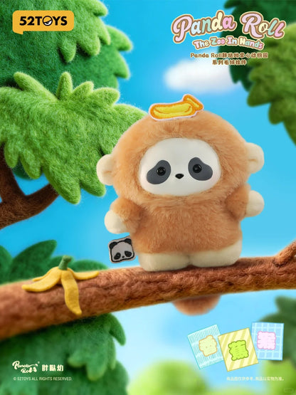 Panda Roll The Zoo In Hands Serise Plush Keychain