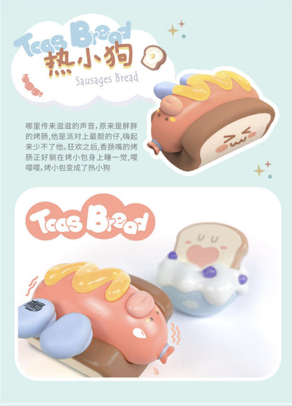 Toast Bread Bake Small Pieces of Bread Series PVC Figures