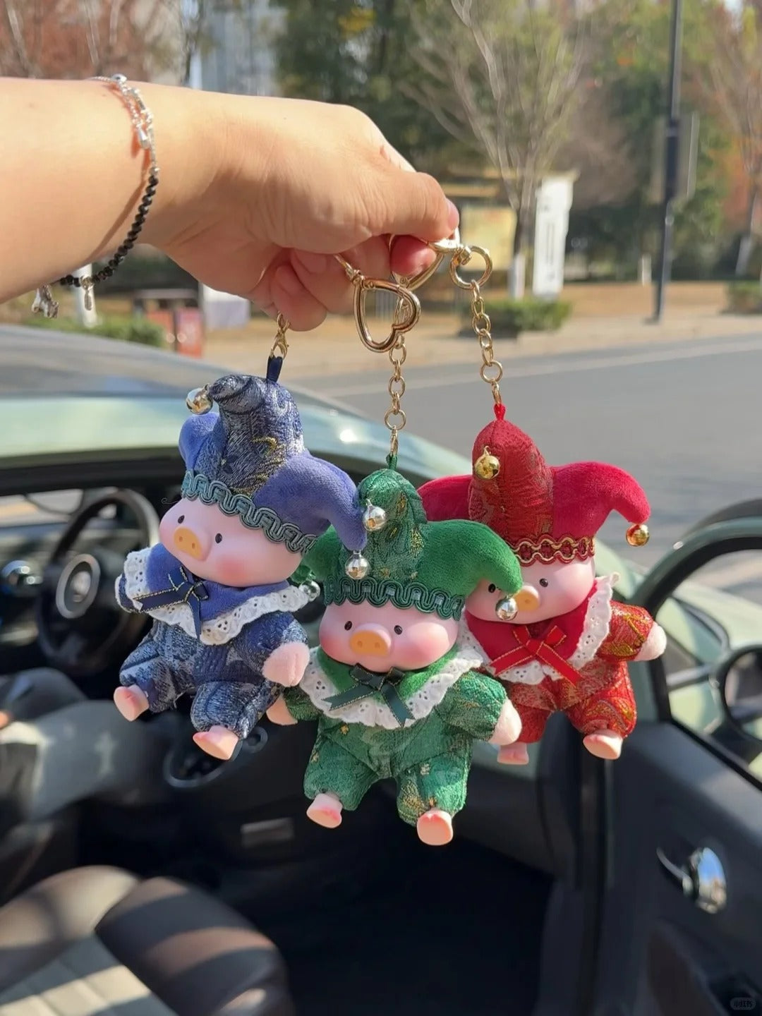 LuLu the piggy-Triangel Pvc Plush Keychain Blind Box