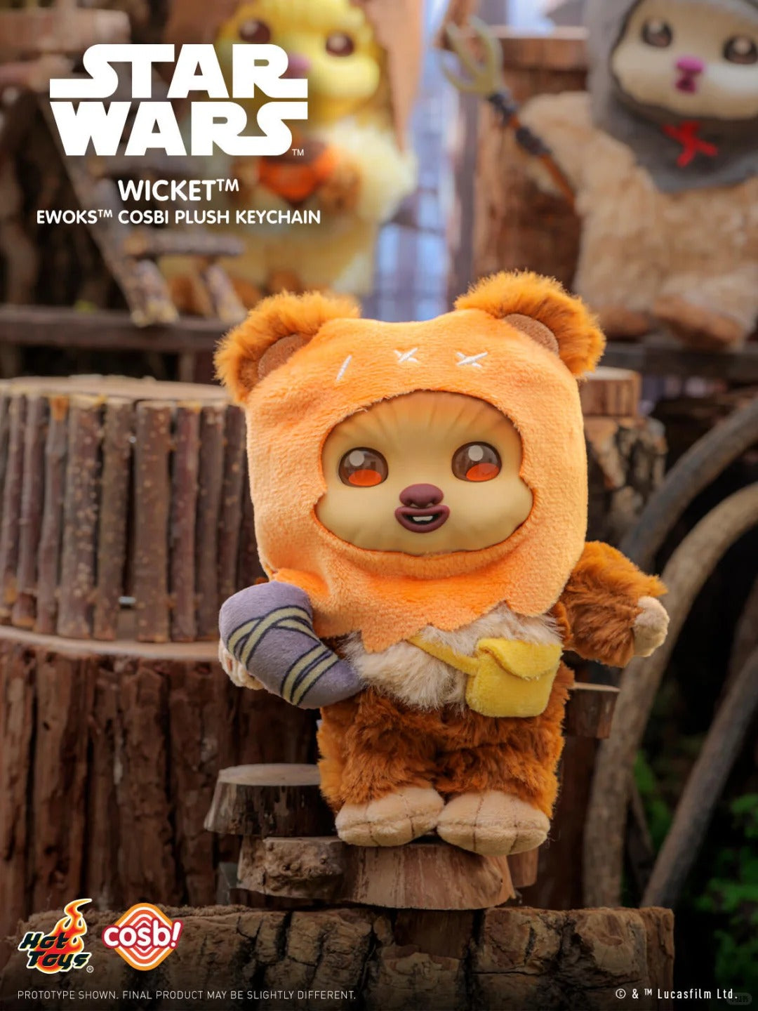 STAR WARS EWOKS COSBI PLUSH KEYCHAIN COLLECTION SERIES 2