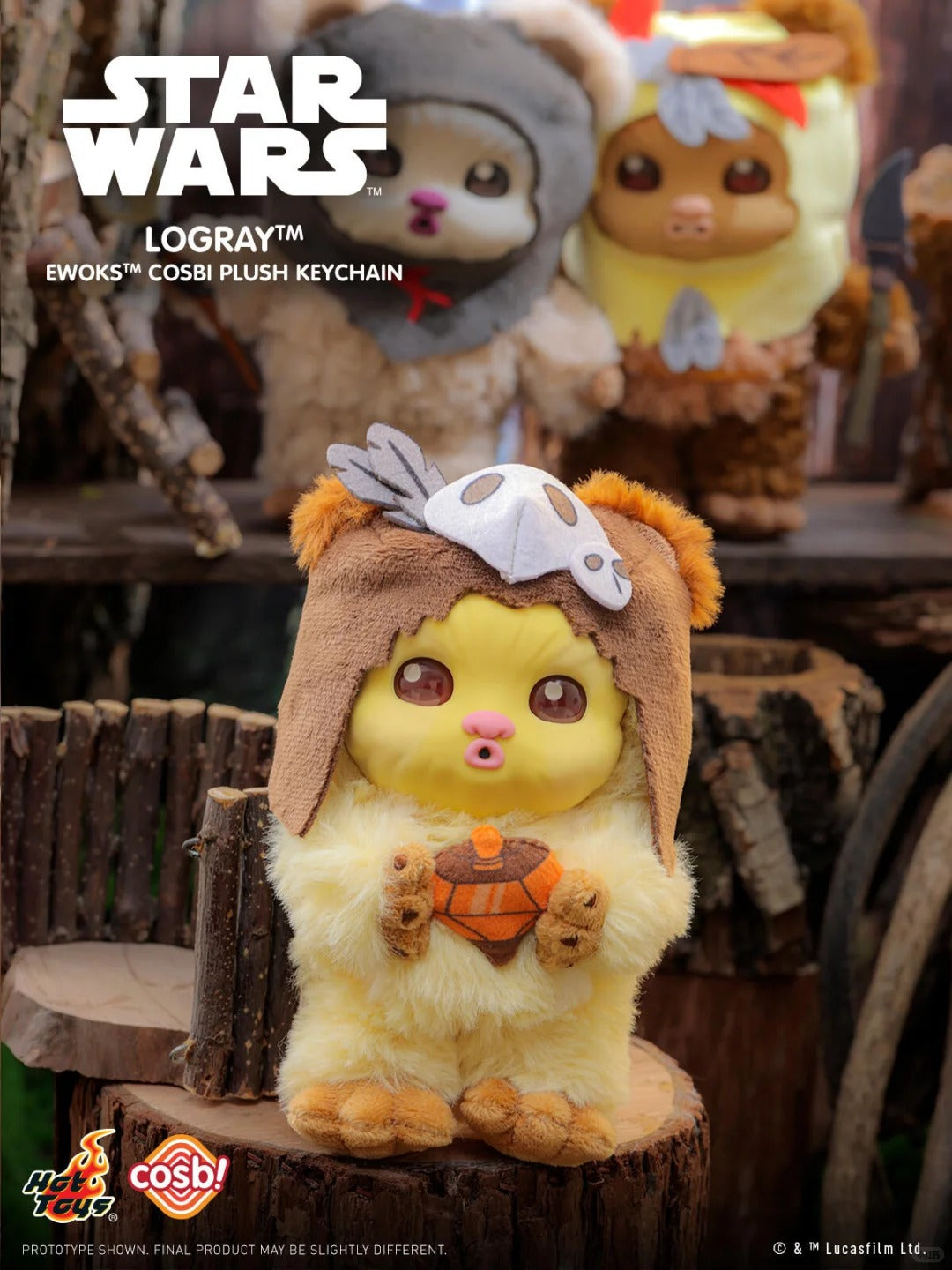 STAR WARS EWOKS COSBI PLUSH KEYCHAIN COLLECTION SERIES 2