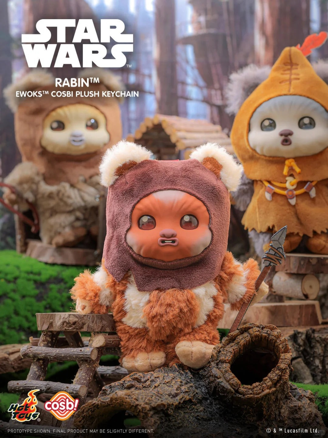 STAR WARS EWOKS COSBI PLUSH KEYCHAIN COLLECTION SERIES 2