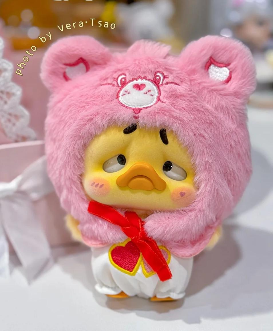 Pocket Upset - Care Bears  X UpsetDuck Neon Sweetheart Duck Plush Ketchain