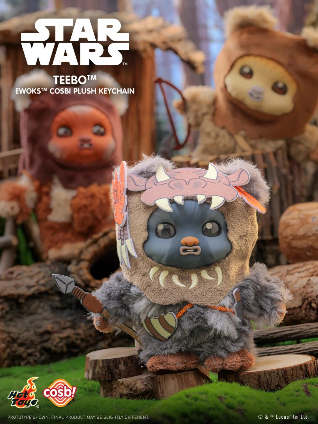 STAR WARS EWOKS COSBI PLUSH KEYCHAIN COLLECTION SERIES 2