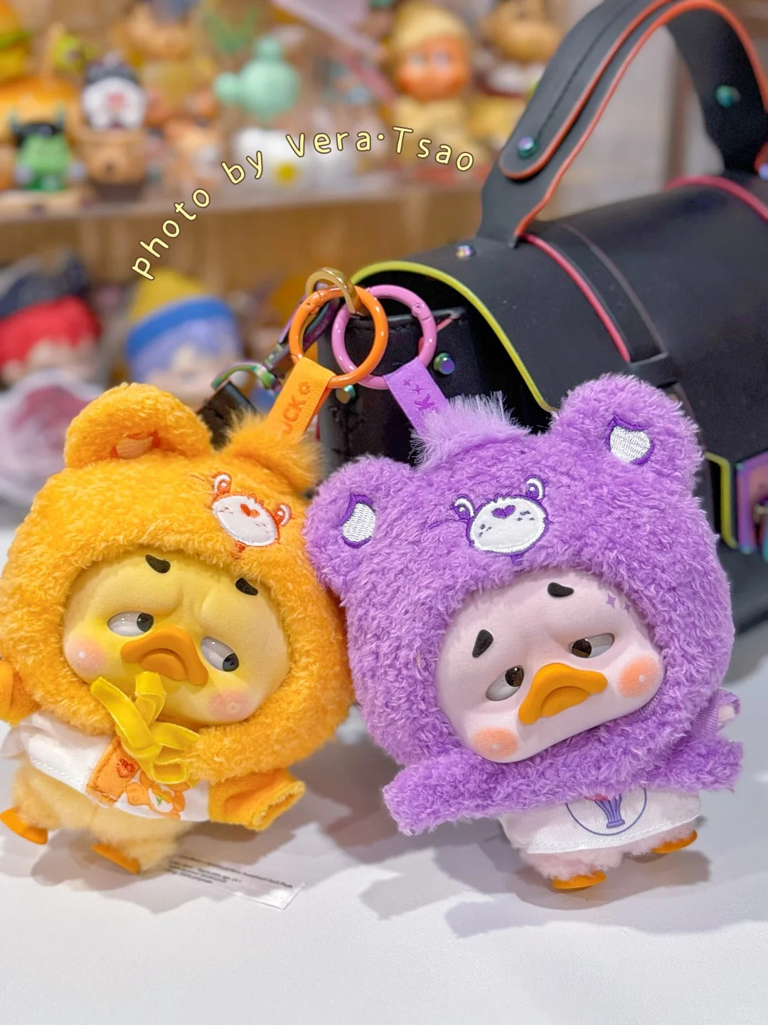 Pocket Upset - Care Bears  X UpsetDuck Neon Sweetheart Duck Plush Ketchain