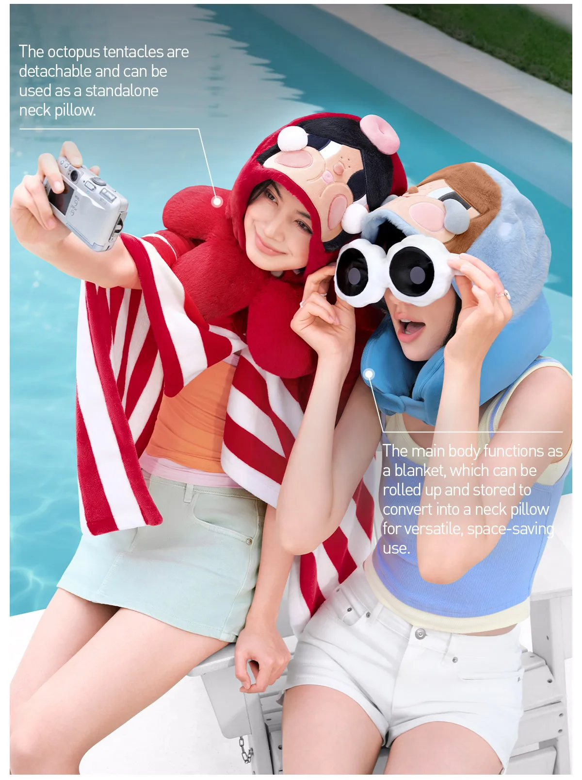 CRYBABY Cry Me an Ocean Series - 2-in-1 Neck Pillow