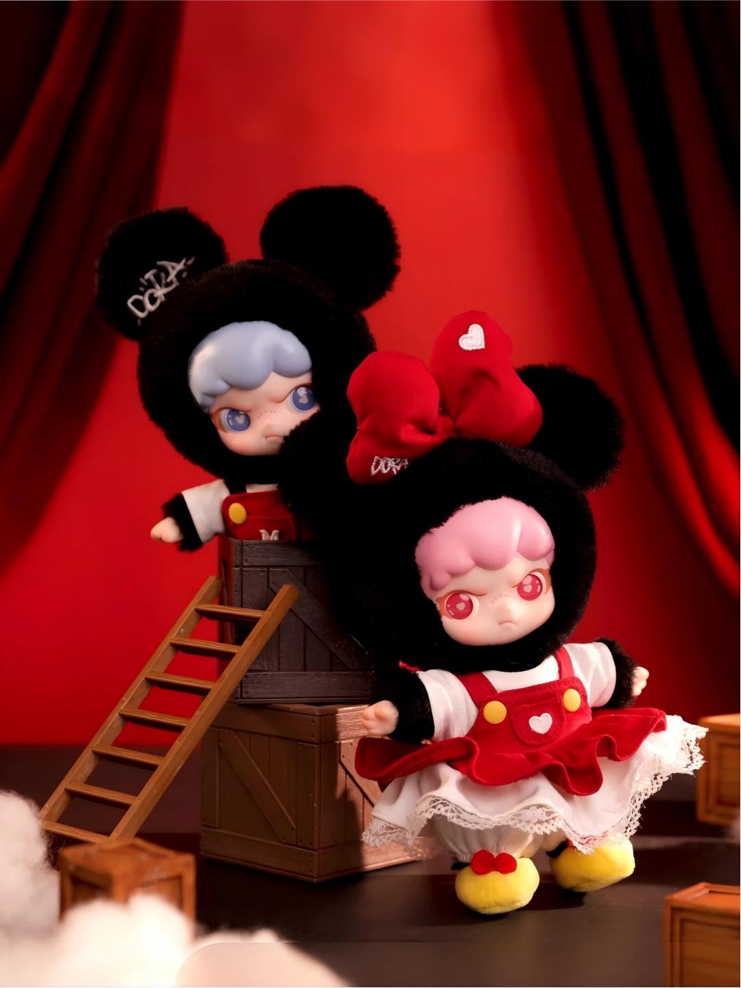 DSN DORA Mickey & Minnie Plush Keychain