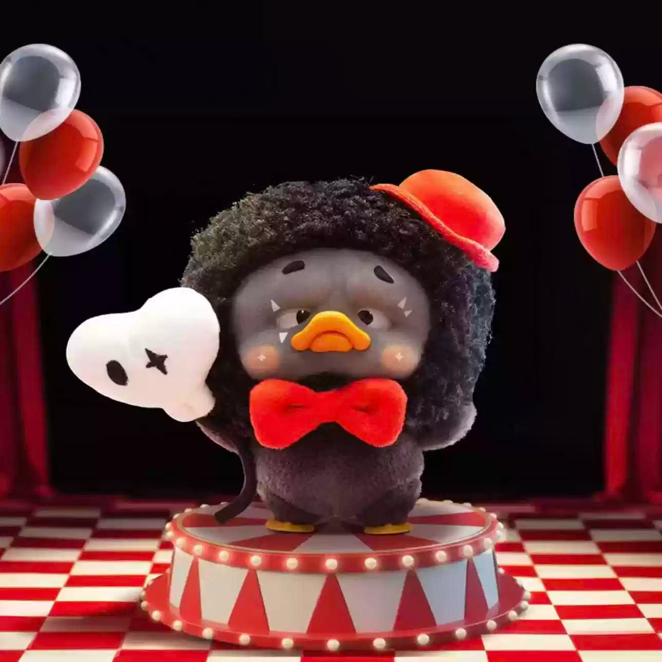 PocketUpsetDuck-Colorful Player Duck Plush Keychain