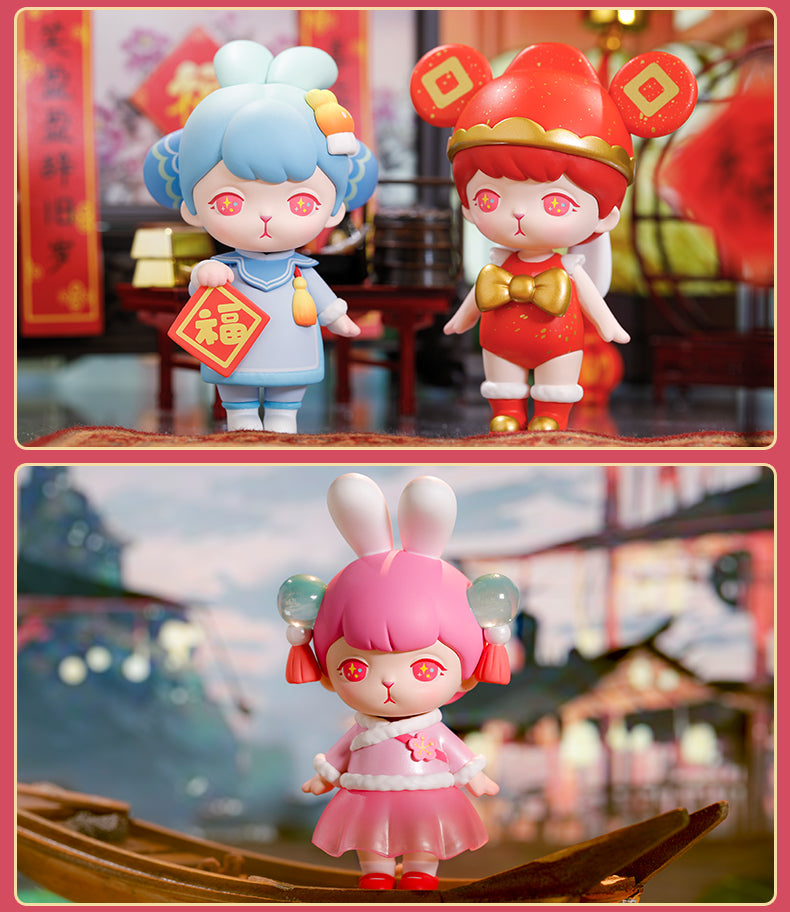 Bunny Happy  Spring Festival Series PVC Figures