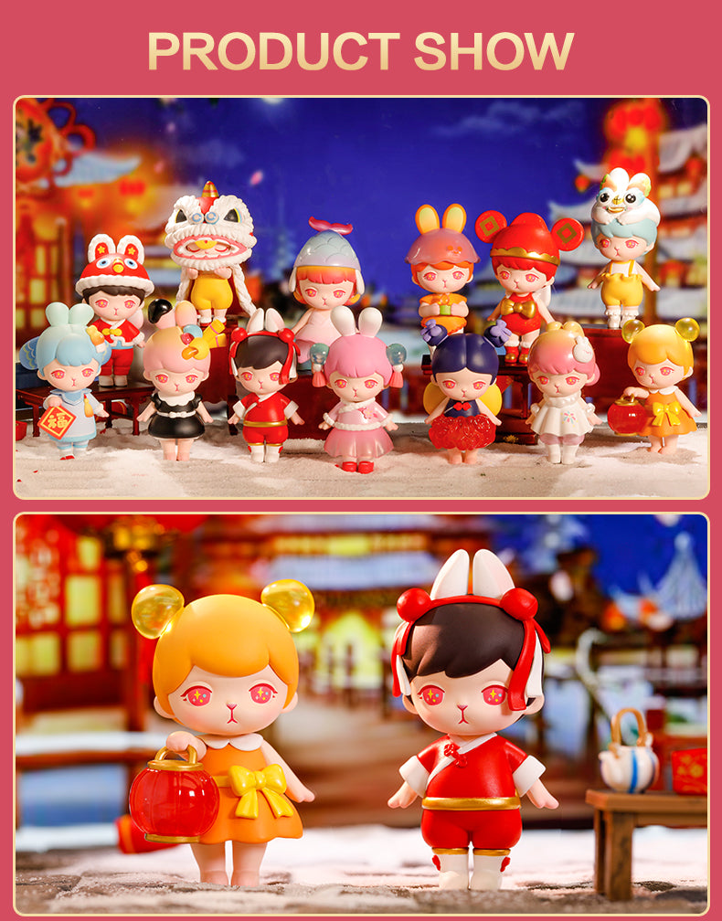 Bunny Happy  Spring Festival Series PVC Figures