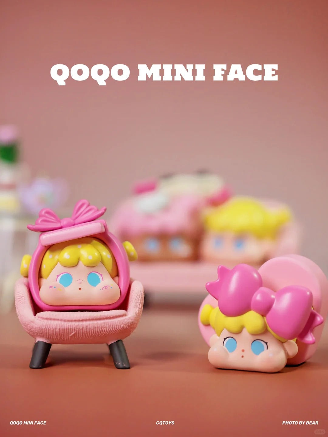 QOQO Pink Birthday Mini Face Series Magnet Bean