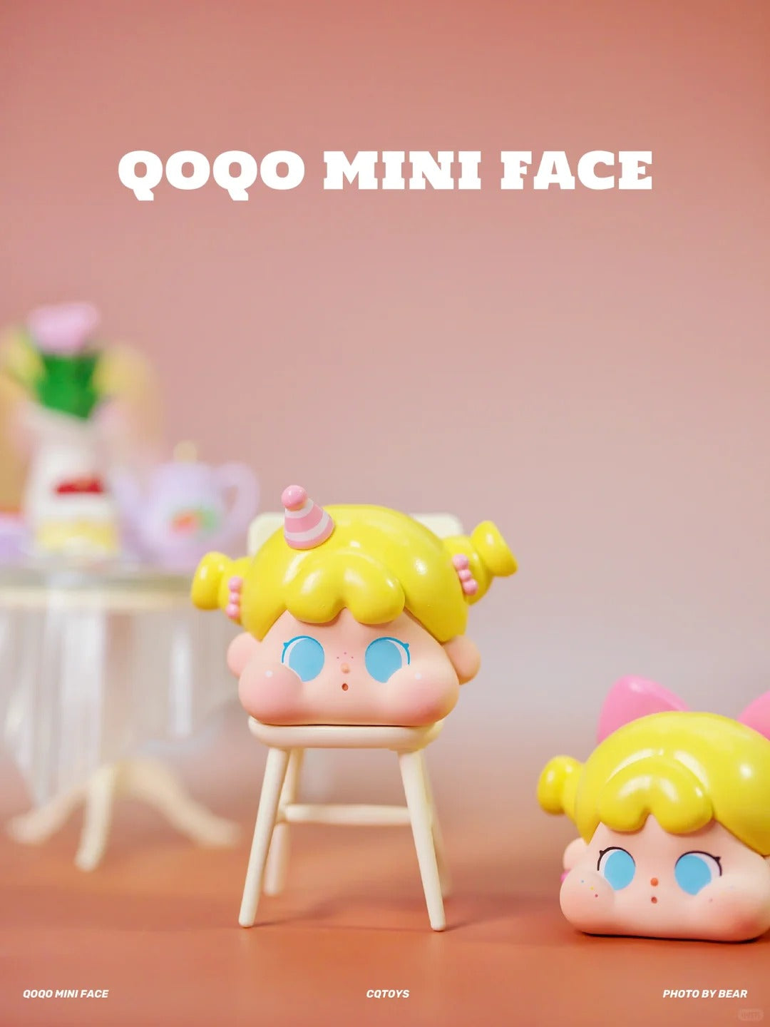 QOQO Pink Birthday Mini Face Series Magnet Bean