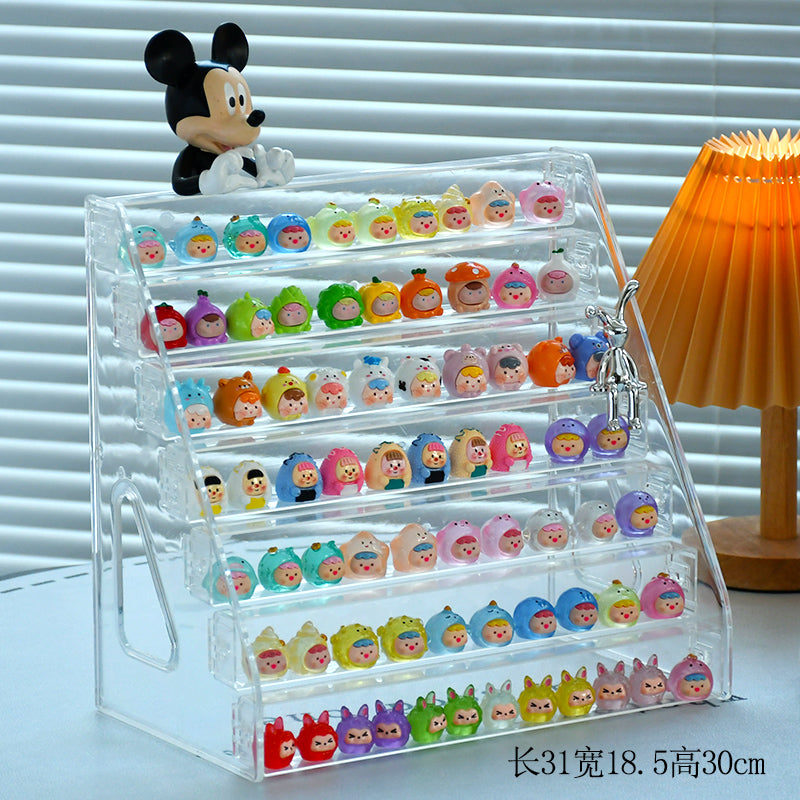 Cute Bean Storage Box Small Ornaments Multi-layer Storage Rack