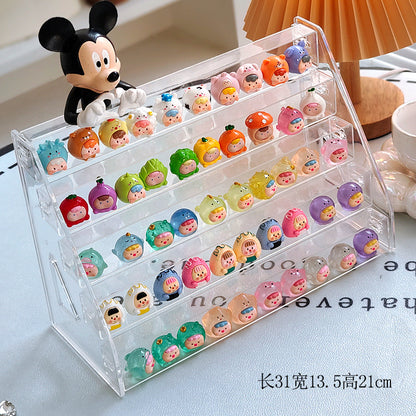 Cute Bean Storage Box Small Ornaments Multi-layer Storage Rack