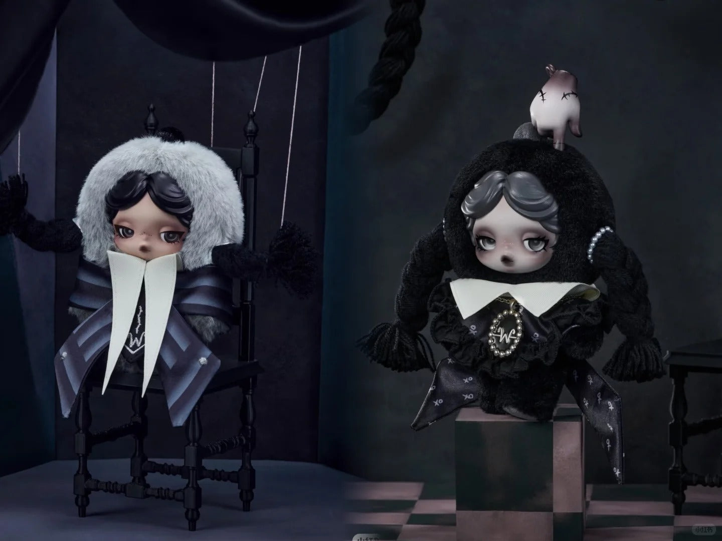 SKULLPANDA × Wednesday Plush - Nevermore Academy Uniform Version