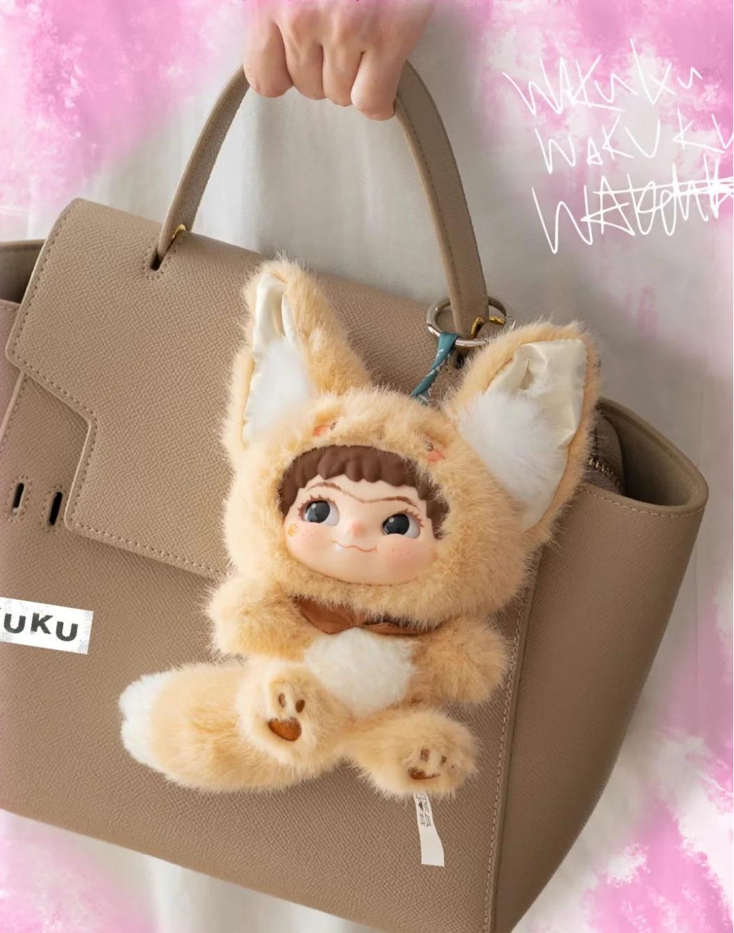 wakuku fox&bunny trick or treat series plush