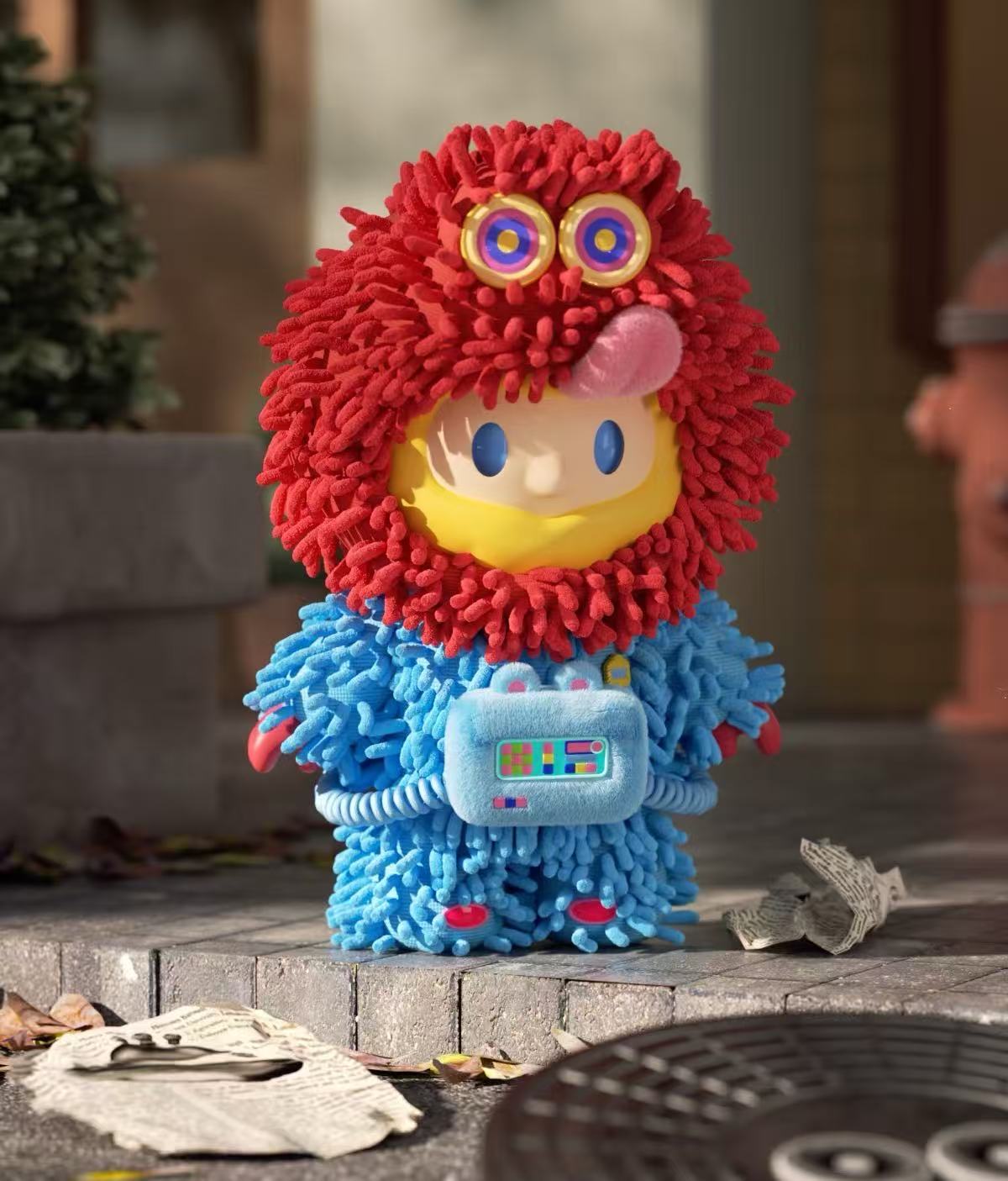 Farmer BOB Vinyl‑Plush Hanging Charm (Drop‑card Edition)
