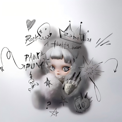 SKULLPANDA Punk Panda Plush Doll