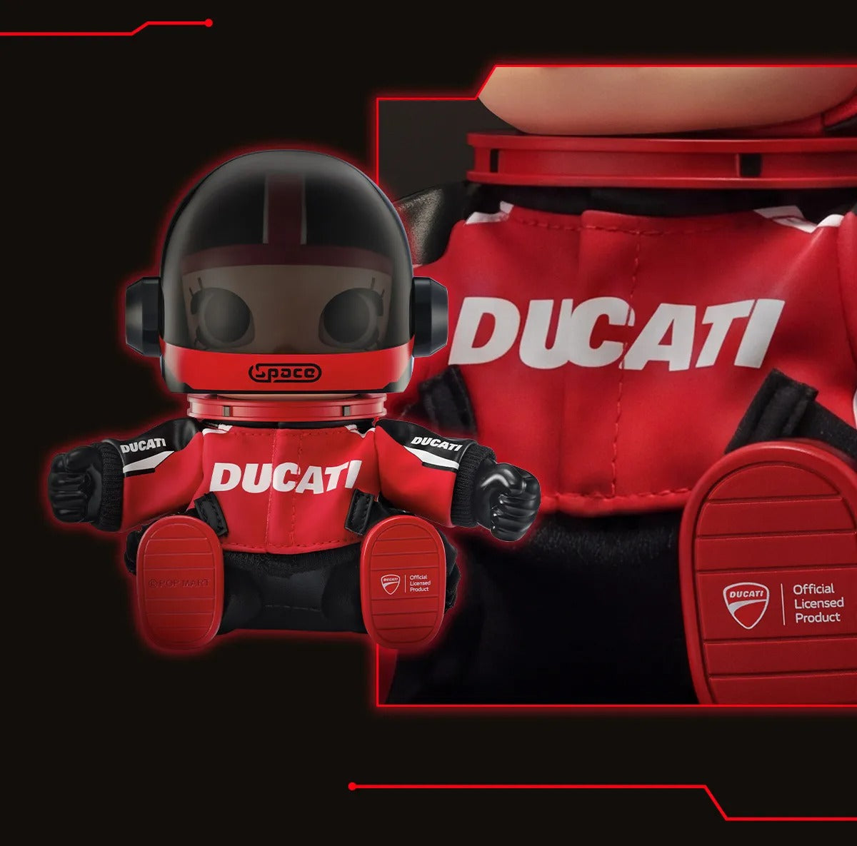 POP MART MEGA SPACE MOLLY DUCATI Vinyl Pendant （Pre Order）