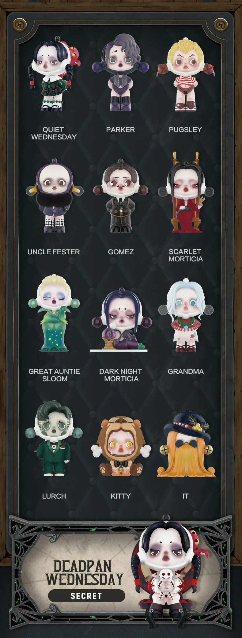 Skull Panda×Addams Family Series figure (confirmed)